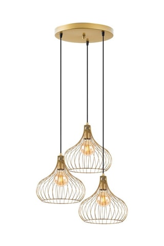 Hanglamp Teldamla - Glanzend Goudkleurig - 3 x 40 W