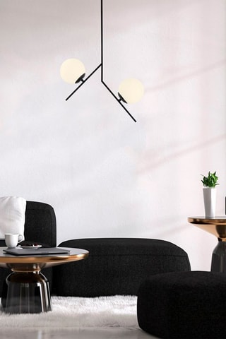 Hanglamp Dolunay - Zwart en Wit - 100 W