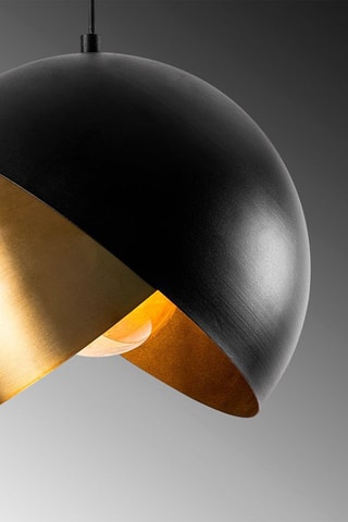 Hanglamp Berceste - Zwart en Goudkleurig - 60 W