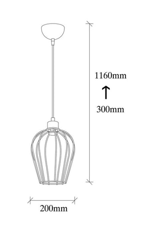 Hanglamp Tel - Zwart - 100 W