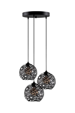 Hanglamp Fellini - Zwart - 3 x 100 W