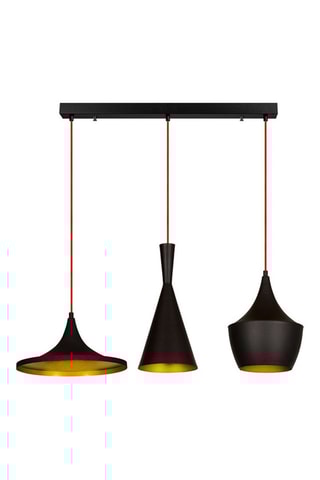 Hanglamp Elmas - Zwart - 3 x 100 W