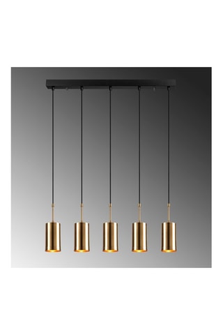 Hanglamp Kem - Goudkleurig en Zwart - 5 x 40 W