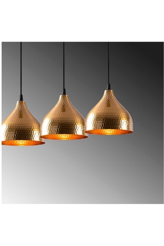 Hanglamp Tattoo - Zwart en Koperkleurig - 3 x 60 W