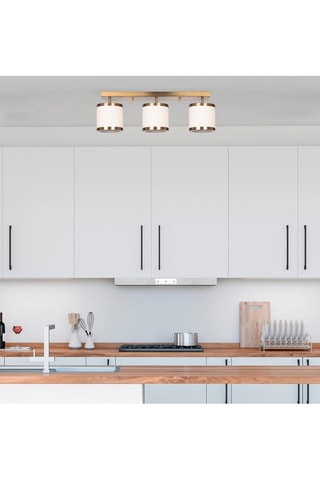 Plafondlamp Way - Goudkleurig - 3 x 40 W