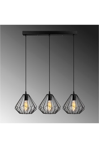  -Hanglamp Diamond Zwart - 3 x 100 W