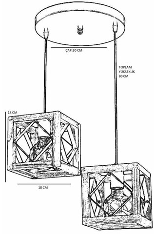 Lierehouten Hanglamp Zikzak - Naturel - 2 x 60 W