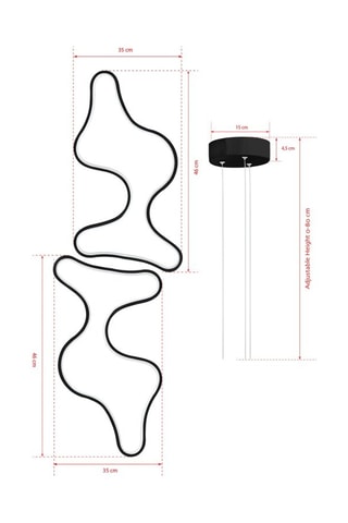 Ledhanglamp - Zwart - 60-80 W
