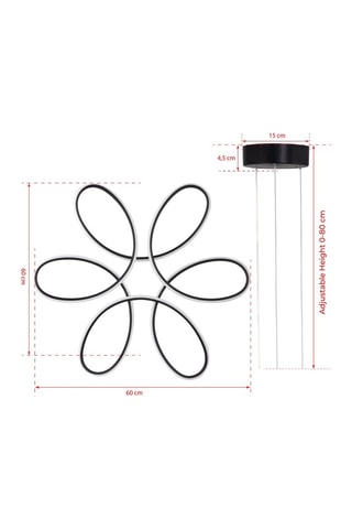 Ledhanglamp Berenices - Zwart - 40 W