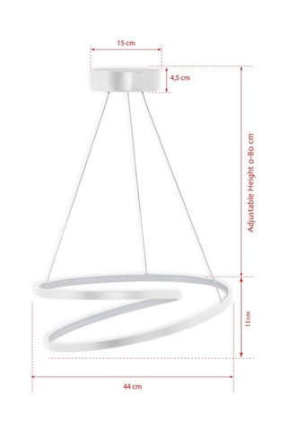 Ledhanglamp Whirpool - Wit - 24-36 W