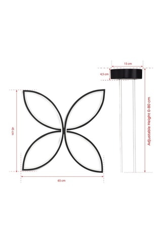 Ledhanglamp Eriphos - Zwart