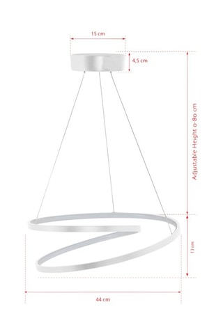 Ledhanglamp Whirpool - Wit - 60 W