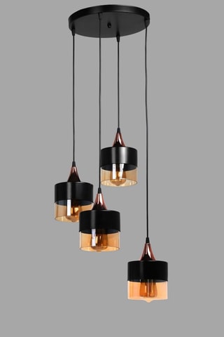 Hanglamp -  Zwart - 4 x 60 W