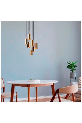 Hanglamp - Goudkleurig en Zwart - 7 x 100 W