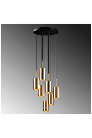 Hanglamp - Goudkleurig en Zwart - 7 x 100 W
