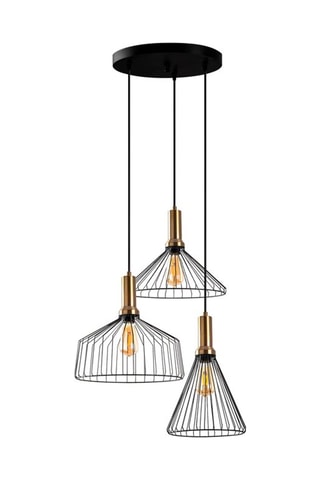 Hanglamp Dear - Zwart en Goudkleurig - 3 x 15 W