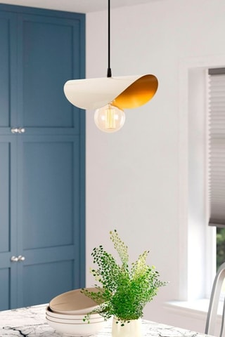 Hanglamp Sivani Wit en Goudkleurig