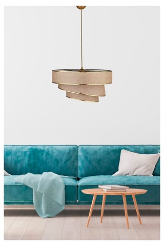 Hanglamp - Taupe en Goudkleurig - 40 W