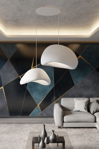 Hanglamp Wabi Sabi - Wit - 2 x 40 W