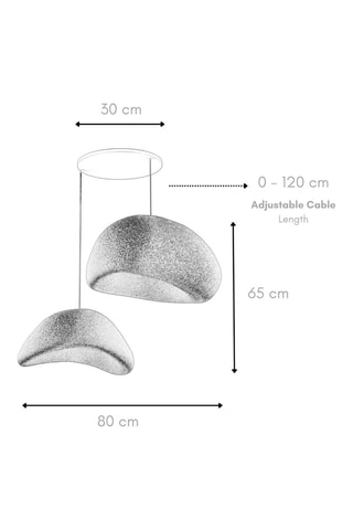 Hanglamp Wabi Sabi - Wit - 2 x 40 W