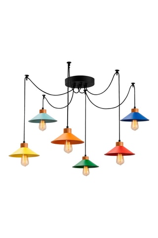 Handlamp Manavgat - Zwart en Koperkleurig - 6 x 40 W