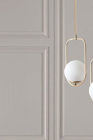 Hanglamp Ahu - Goudkleurig en Wit - 2 x 60 W