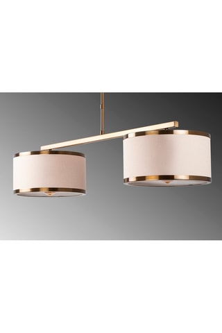 Hanglamp Way - Goudkleurig en Wit - 2 x 40 W