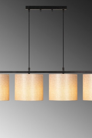 Hanglamp Valiz - Zwart en Crèmekleurig - 4 x 100 W