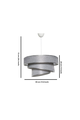 Hanglamp Couper - Grijs en Zilverkleurig - 60 W
