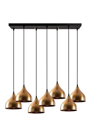 Hanglamp Tattoo - Zwart en Roségoudkleurig - 7 x 40 W