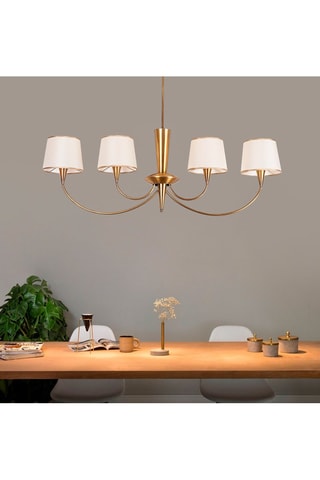 Hanglamp Pardo - Goudkleurig en Wit - 4 x 40 W