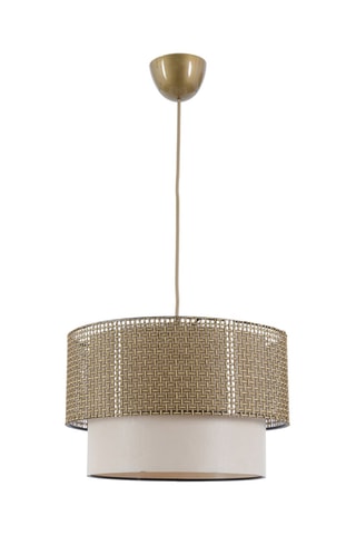 Hanglamp Coral - Beige en Wit - 45-60 W