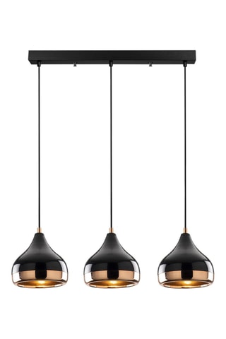 Hanglamp Yildo - Zwart en Koperkleurig - 3 x 40 W