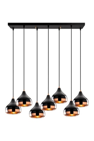 Hanglamp Yildo - Zwart en Goudkleurig - 7 x 40 W
