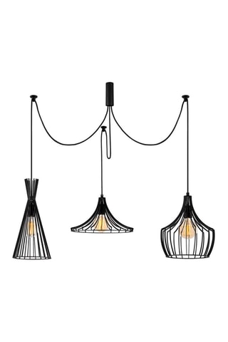 Hanglamp Mezopotamya - Zwart - 3 x 40 W