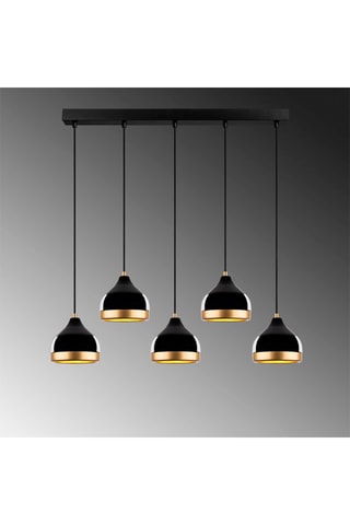 Hanglamp Yildo - Zwart en Goudkleurig
