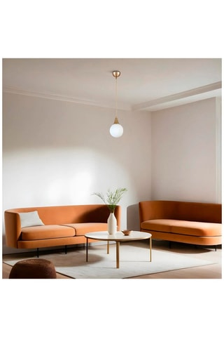 Hanglamp - Goudkleurig en Wit - 40 W