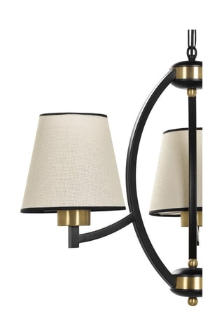 Hanglamp - Zwart en Ecru - 3 x 40 W