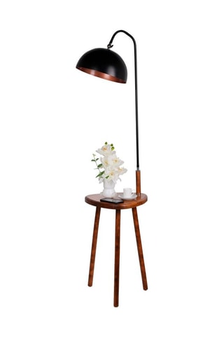 Staanlamp Zwart en Naturel