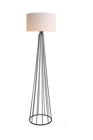 Staanlamp Dor - Zwart en Wit - 60 W