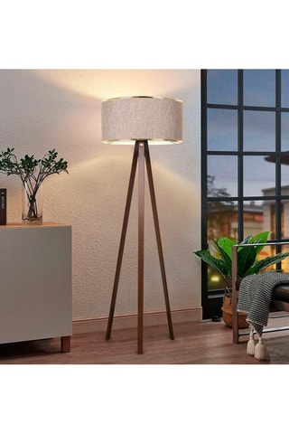 Staanlamp AYD 3077 - Wit en Goudkleurig - 60 W