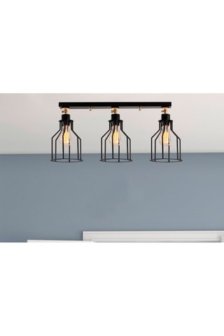 Plafondlamp Alacati  - Zwart - 3 x 100 W