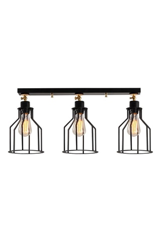 Plafondlamp Alacati  - Zwart - 3 x 100 W