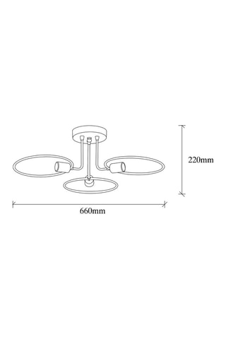 Hanglamp Circle - Zwart - 3 x 60 W