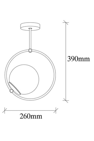 Hanglamp Dolunay  - Zwart - 40 W