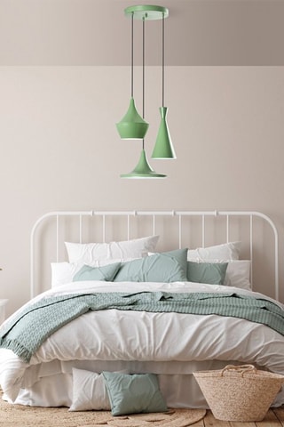 3 Hanglampen Tom - Mintgroen - 40 W