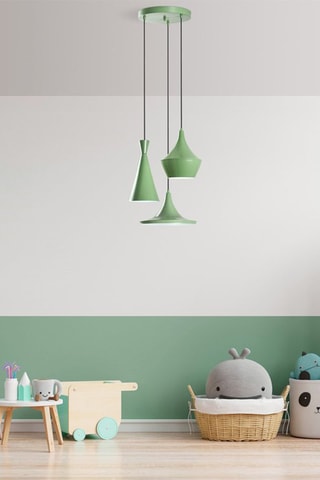 3 Hanglampen Tom - Mintgroen - 40 W