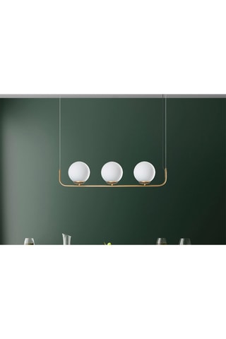 Hanglamp Faruk - 13716 - Goudkleurig en Wit - 3 x 40 W