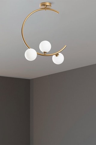 Hanglamp - Goudkleurig en Wit - 3 x 10 W