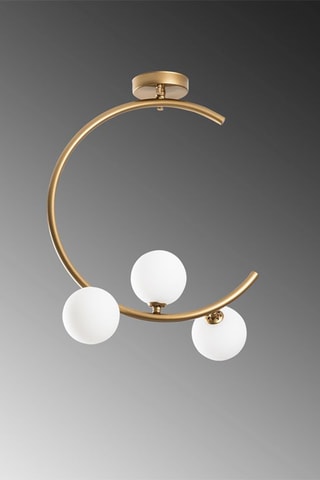 Hanglamp - Goudkleurig en Wit - 3 x 10 W